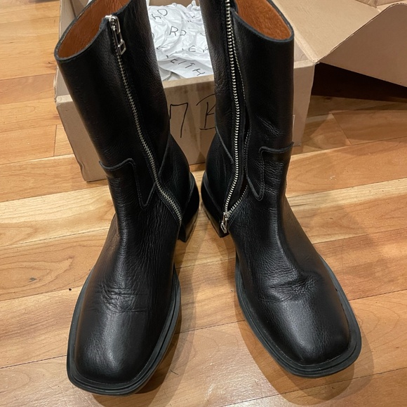 Either/Or Black Leather Camp Boots NWB size 38 - Picture 11 of 15